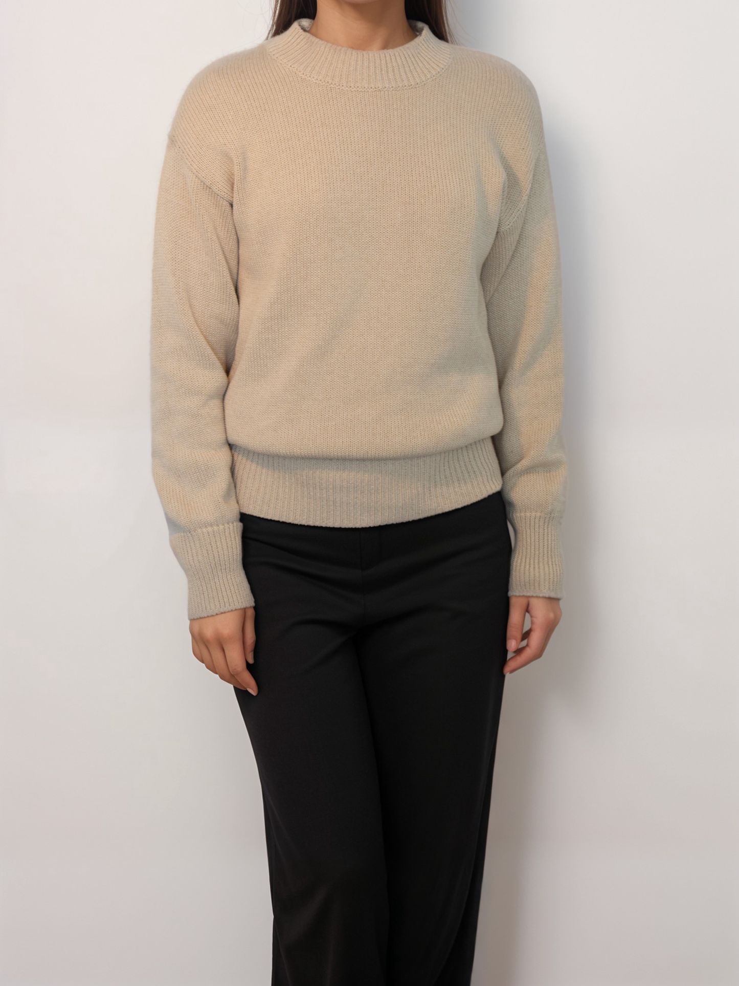 Col rond en tricot recyclé