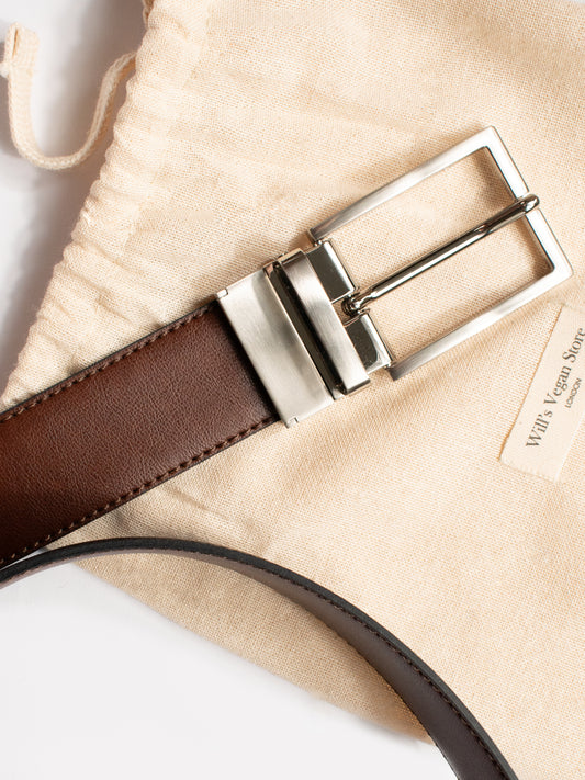 3,5 cm Gürtel mit Wendefunktion | Veganer Gürtel
