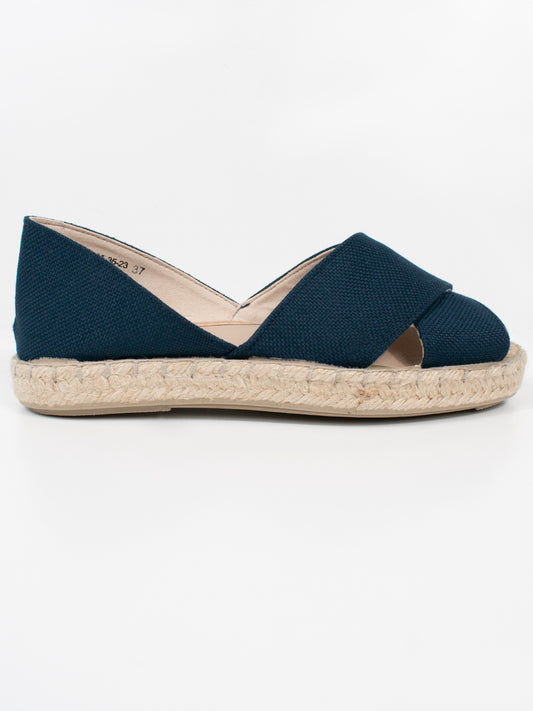 Recycelte Espadrille mit überkreuzten Riemen | Vegane Sandalen