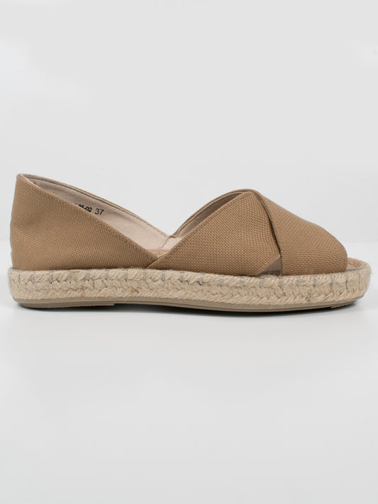 Recycelte Espadrille mit überkreuzten Riemen | Vegane Sandalen