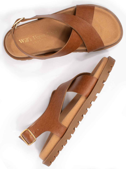 Cross-Over-Fußbett-Sandalen | Vegane Sandalen