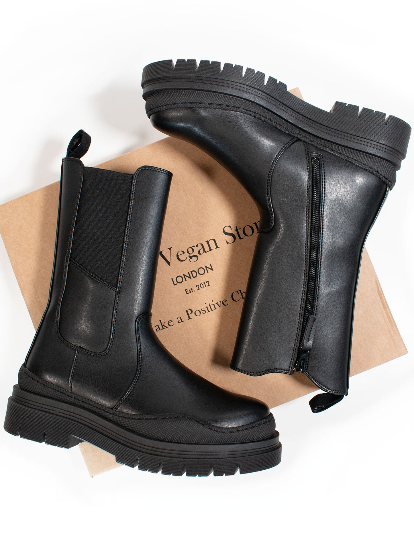 Halbhohe Chelsea-Stiefel mit Gleitsohle