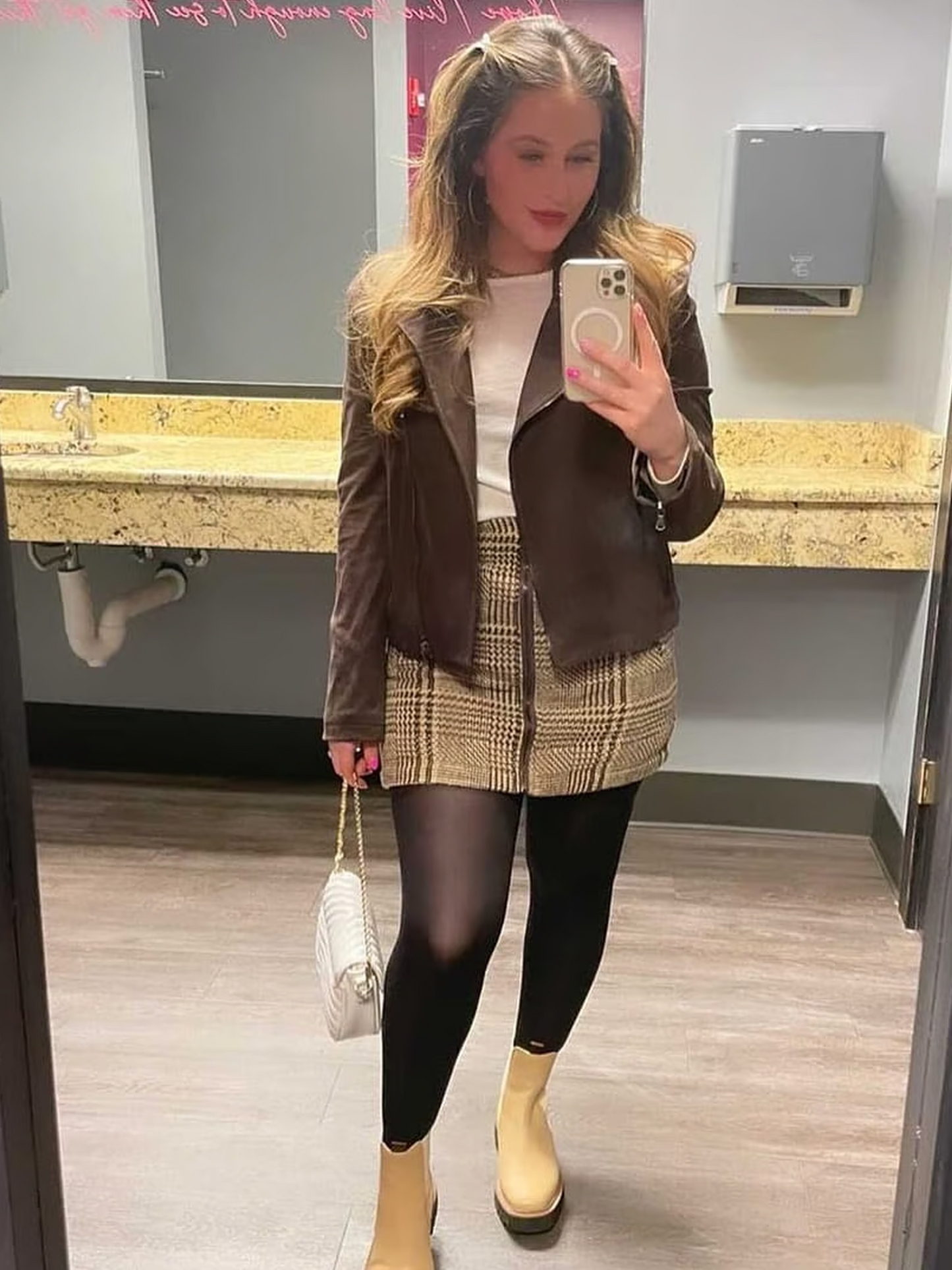 Veste biker en daim vegan