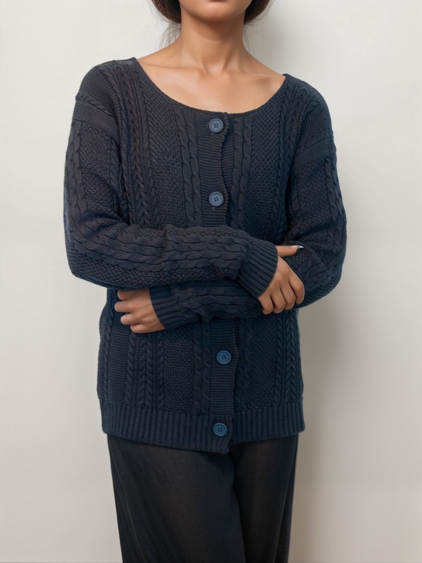 Cardigan avec patte de boutonnage