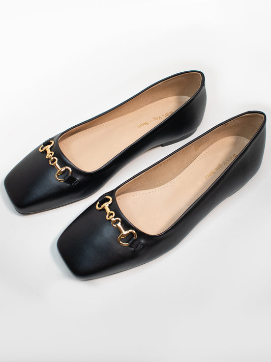 Ballett-Flats mit quadratischer Spitze | Vegane Schuhe