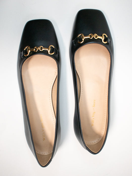 Ballett-Flats mit quadratischer Spitze | Vegane Schuhe