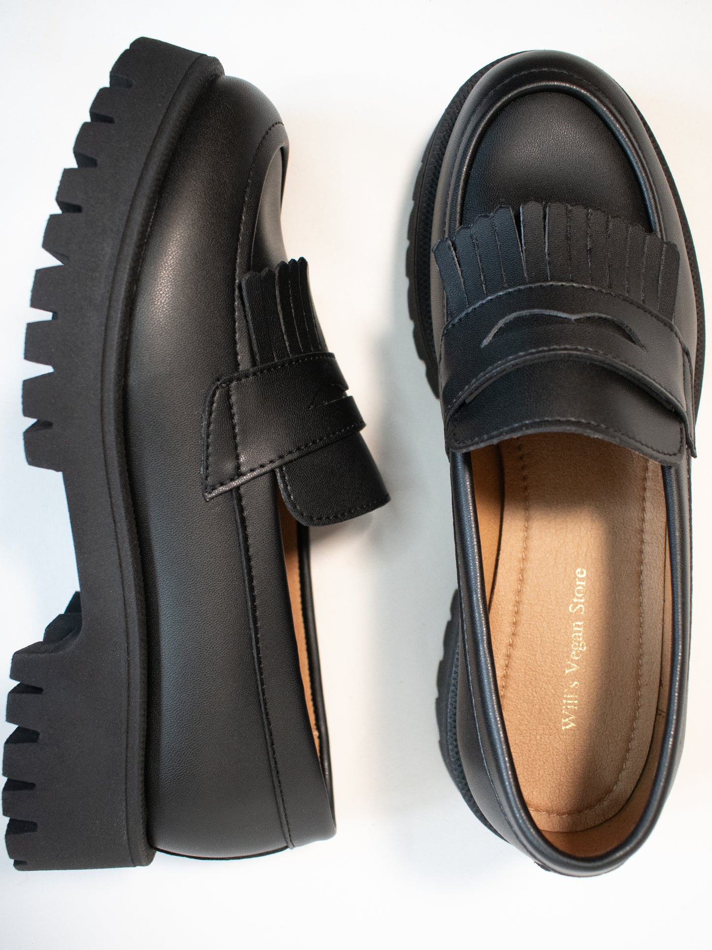 Mocassins à franges avec semelle track