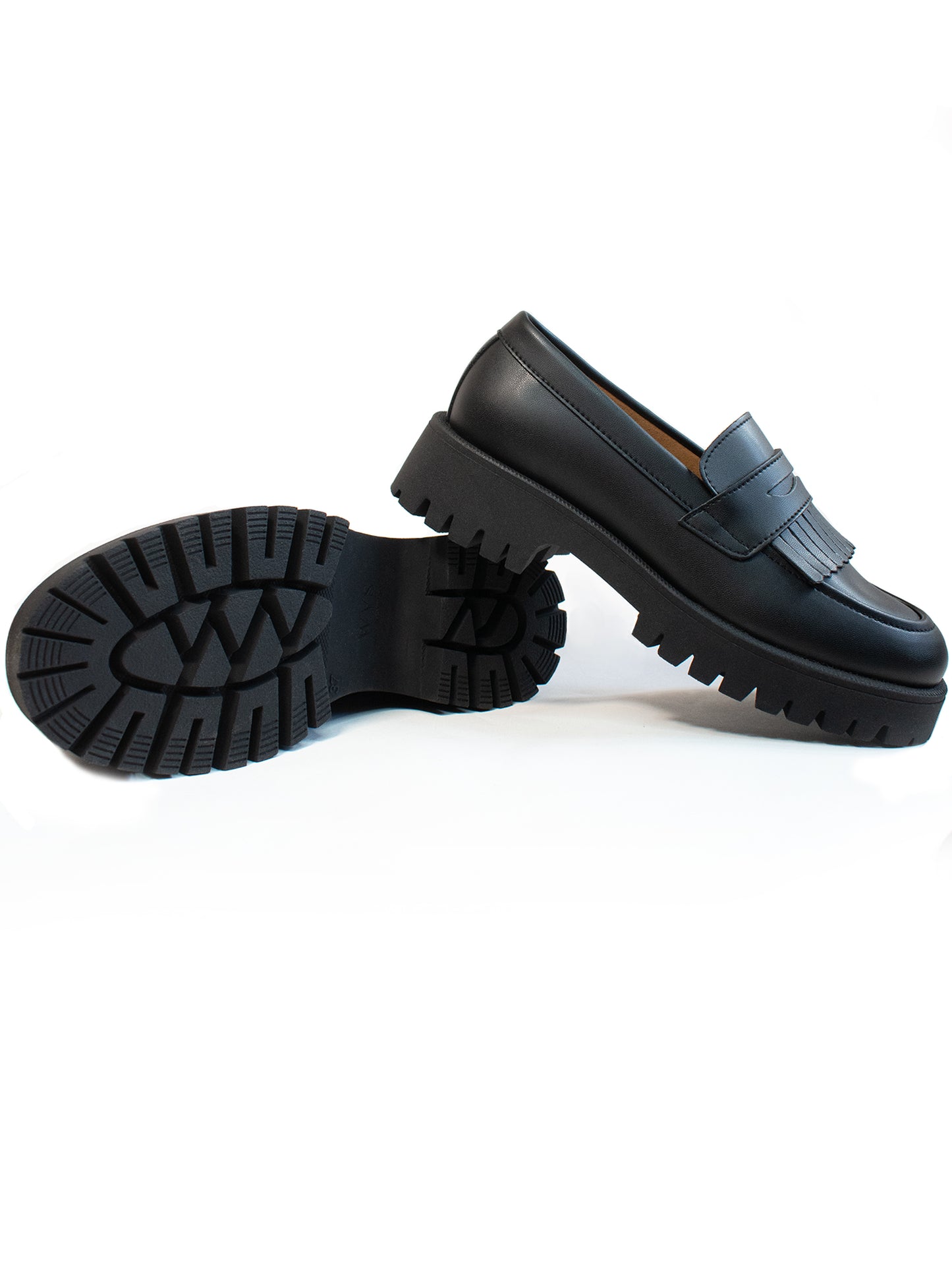 Mocassins à franges avec semelle track