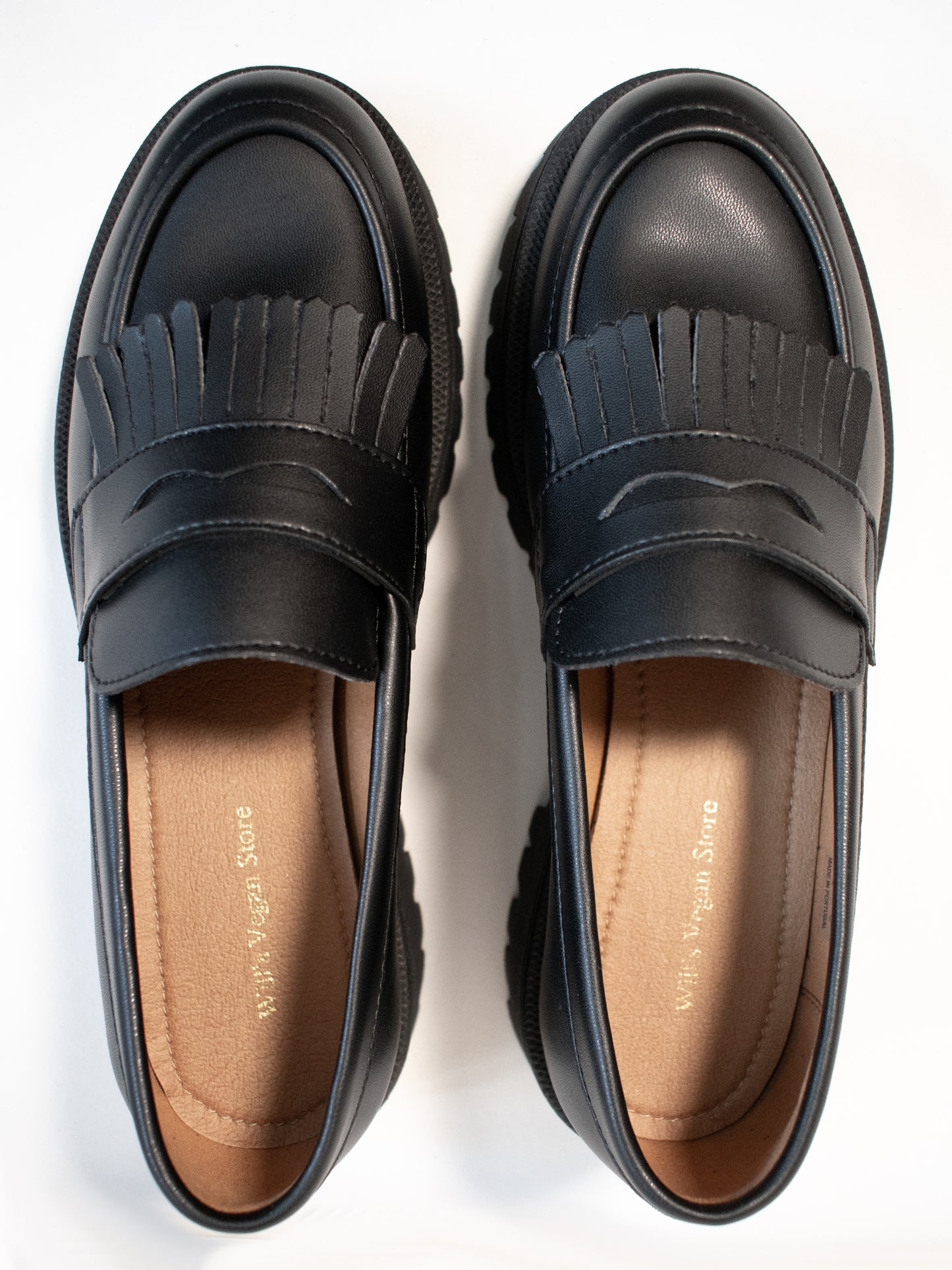 Mocassins à franges avec semelle track