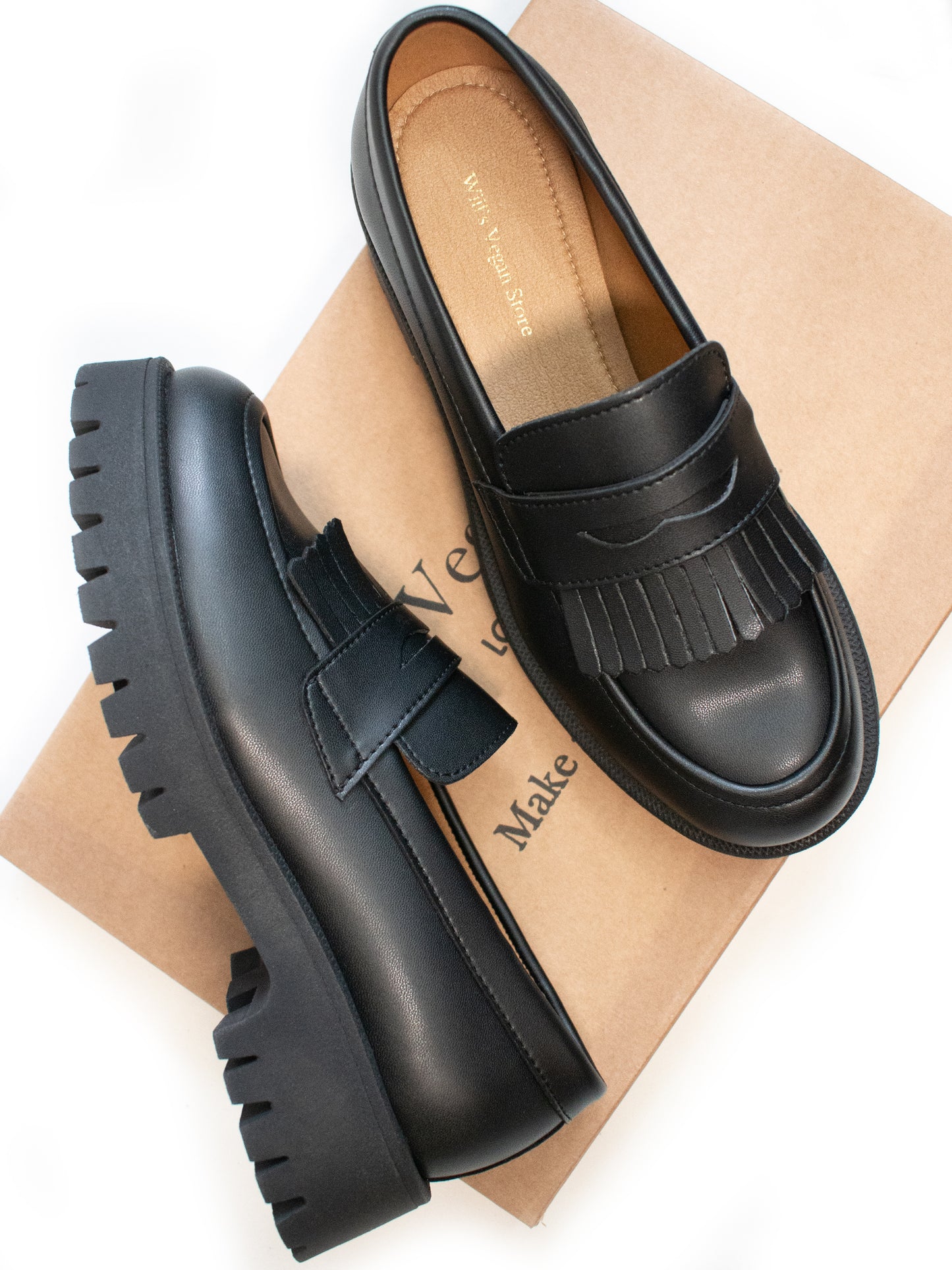 Mocassins à franges avec semelle track