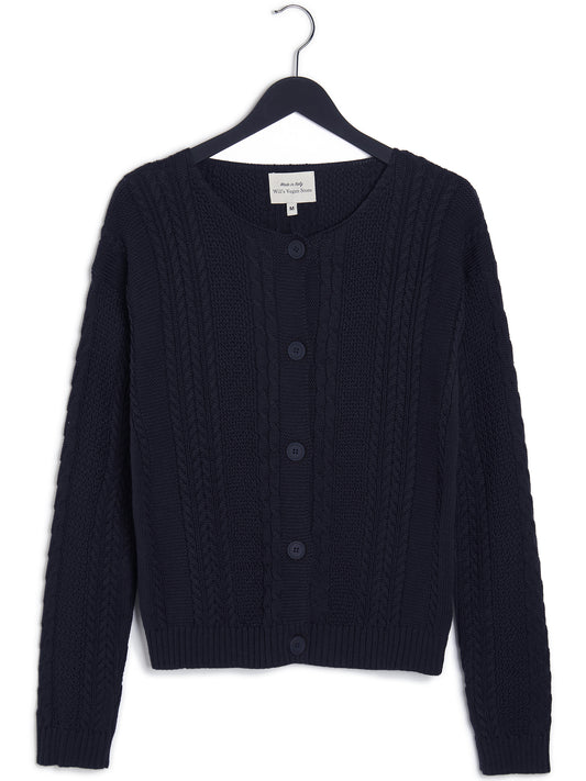 Strickjacke mit Knopfleiste | Vegane Strickwaren