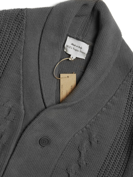 Grobe Strickjacke mit Knopfleiste | Vegane Strickwaren