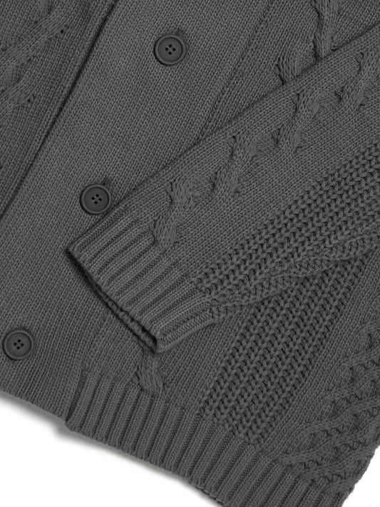 Grobe Strickjacke mit Knopfleiste | Vegane Strickwaren