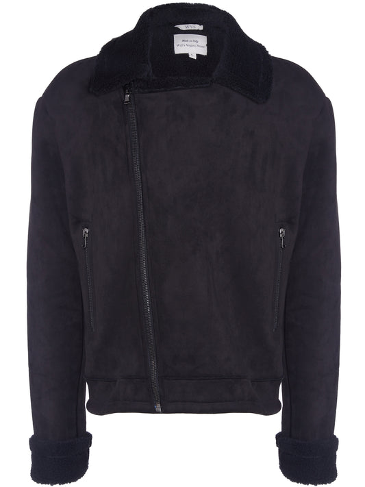 Recycelte Aviator aus veganem Shearling | Vegane Lederjacken