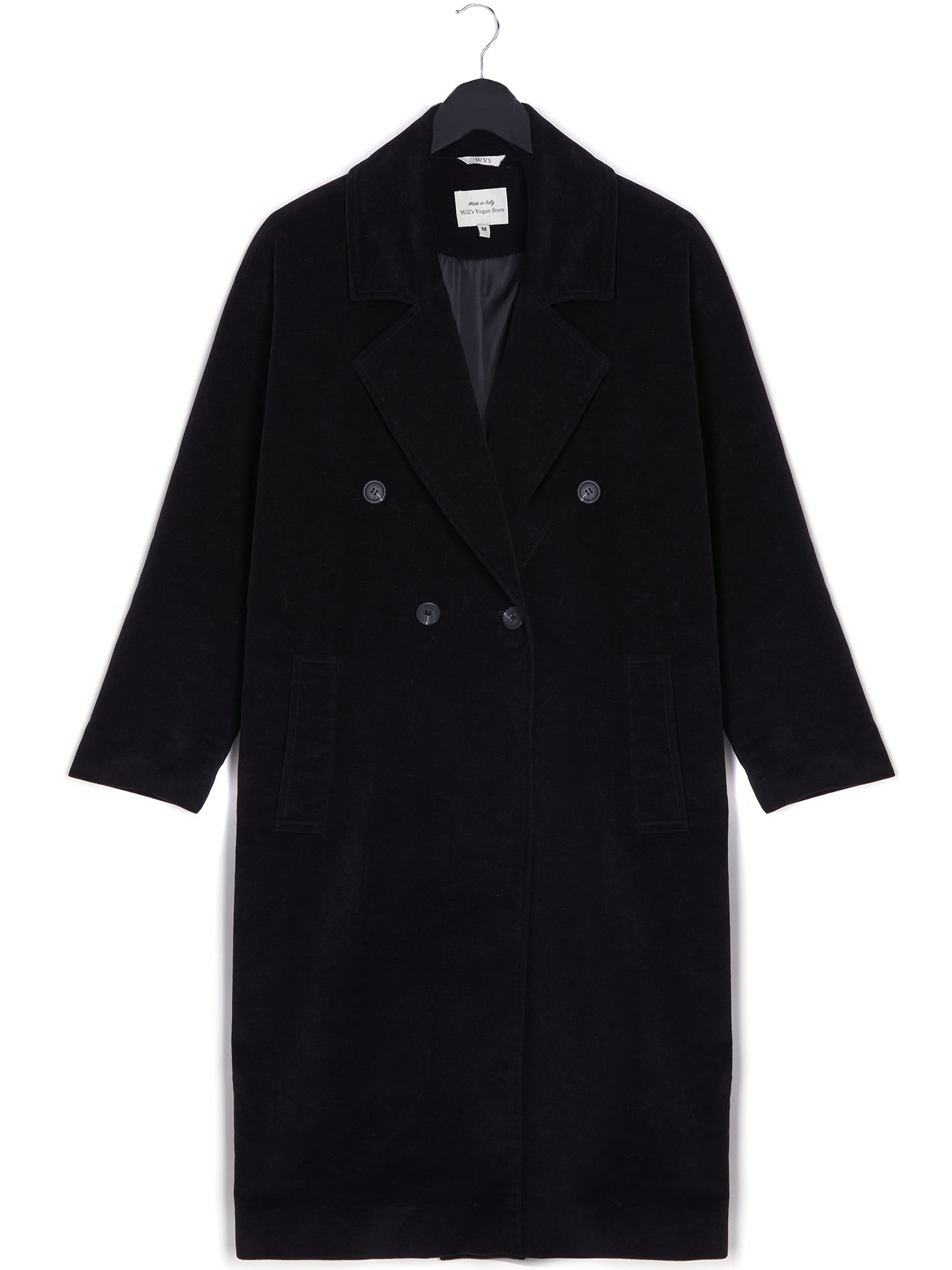 Manteau en laine vegan à double boutonnage