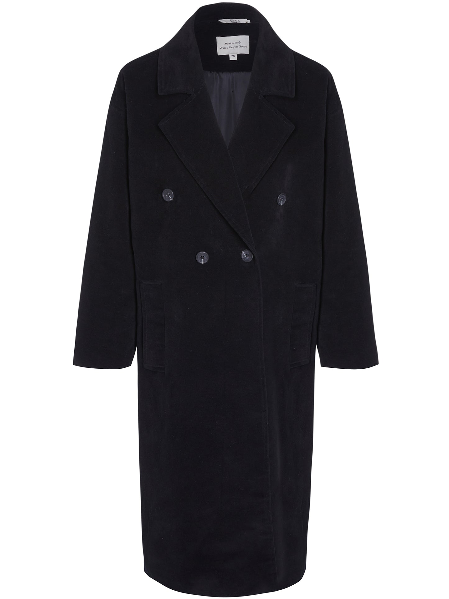 Manteau en laine vegan à double boutonnage