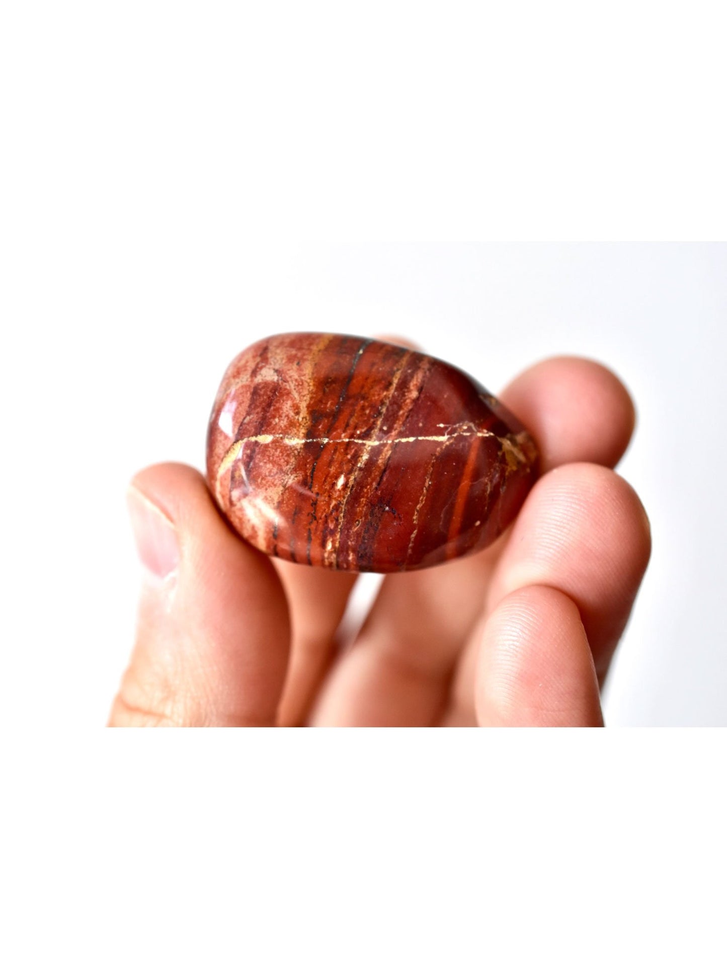 Open Heart Apothecary Rote Jaspis Palmsteine Natural Grounding Crystals