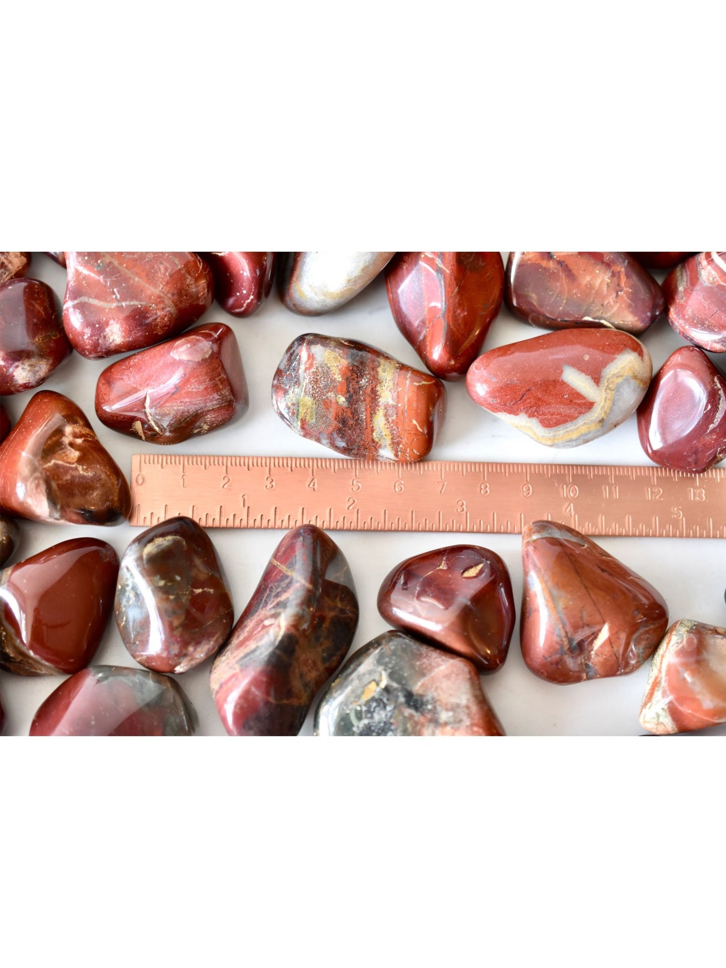 Open Heart Apothecary Rote Jaspis Palmsteine Natural Grounding Crystals