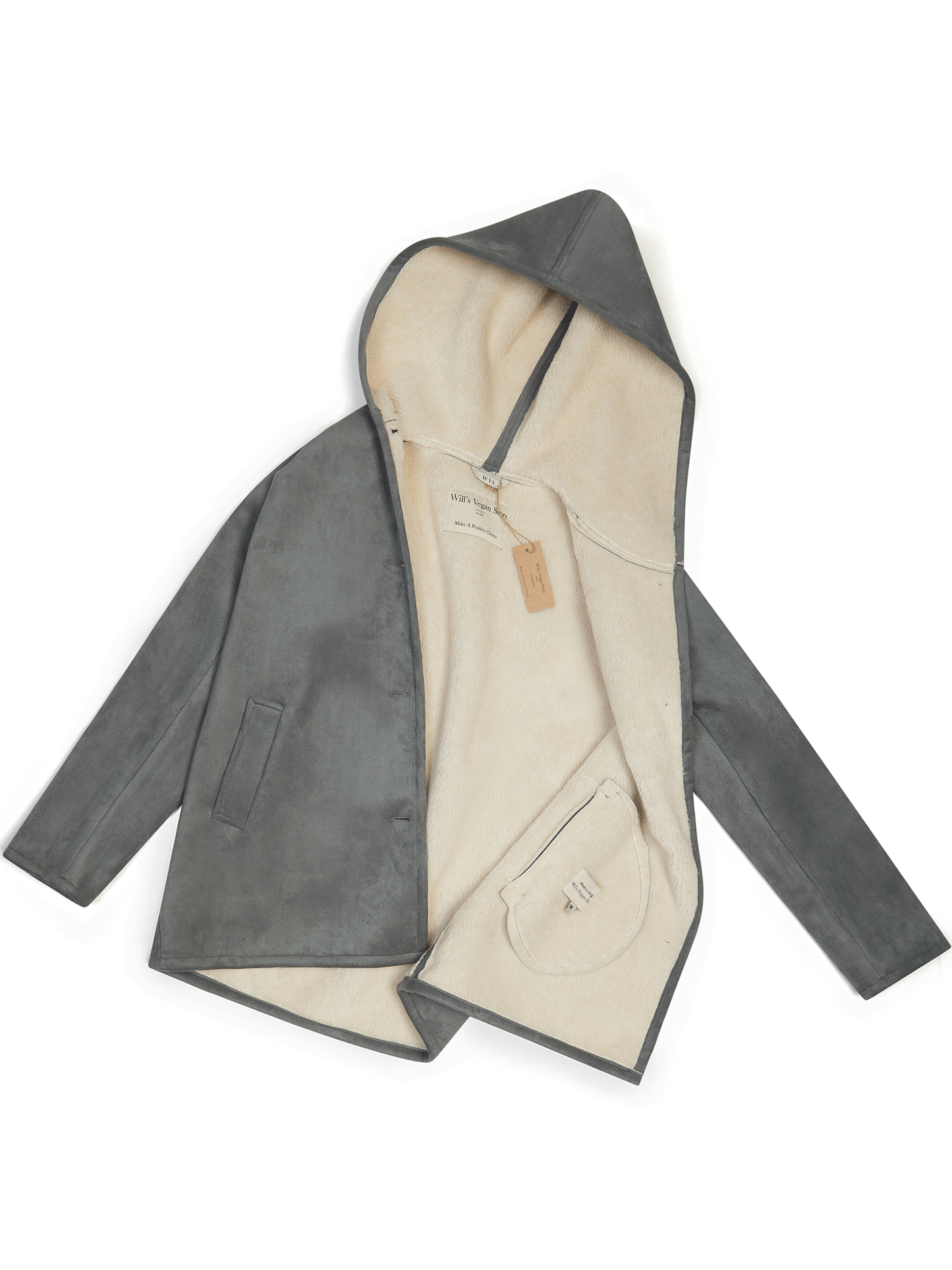Manteau en peau de mouton végétalien recyclé