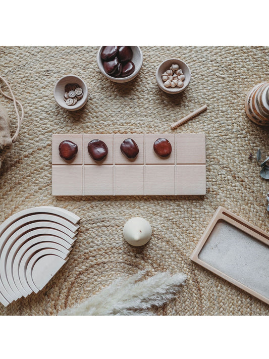 The Little Coach House Tens Frame Montessori Lernressource |