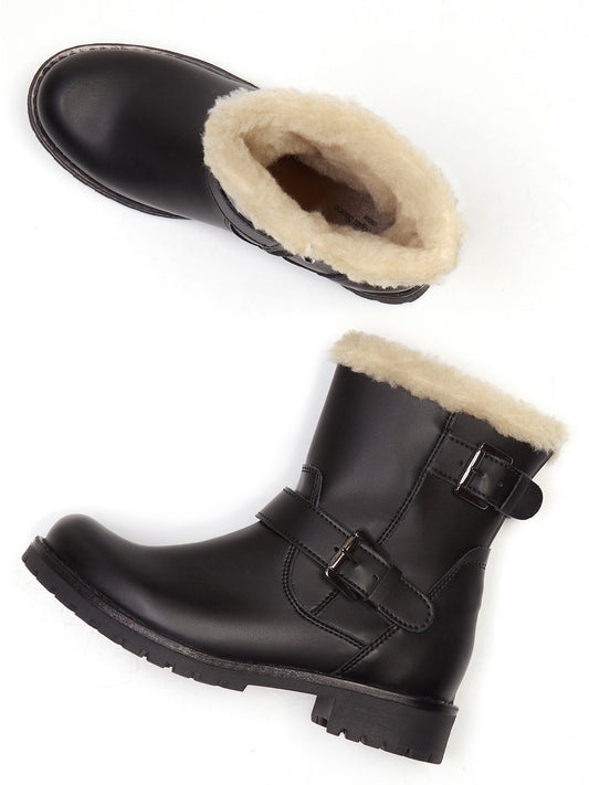 Isolierte Biker-Stiefel | Vegane Winterstiefel