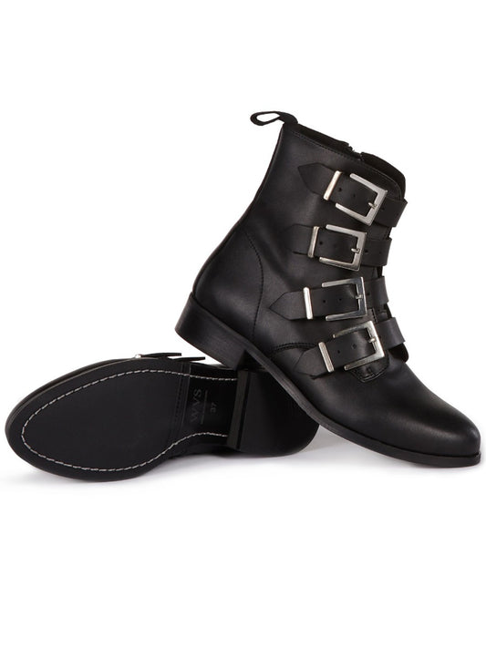 4-Riemen-Biker-Stiefel | Vegane Stiefel
