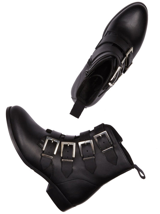 4-Riemen-Biker-Stiefel | Vegane Stiefel