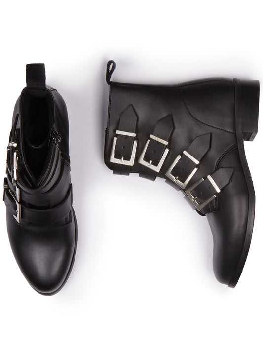 4-Riemen-Biker-Stiefel | Vegane Stiefel