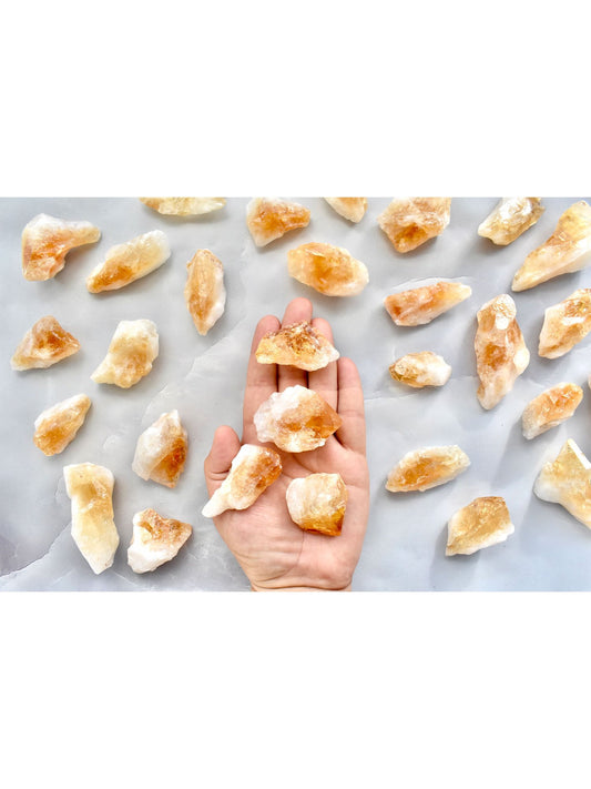 Open Heart Apothecary Roh Citrin Kristallpunkte Gelb Heilung Riki Mineral | Spiritual
