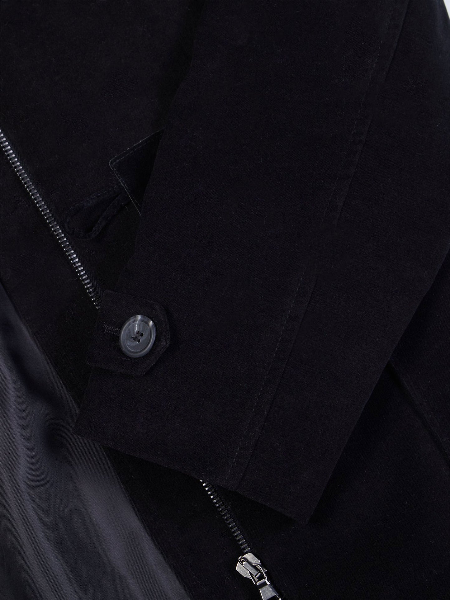 Duffle-coat en laine végétalienne avec peau lainée végétalienne recyclée