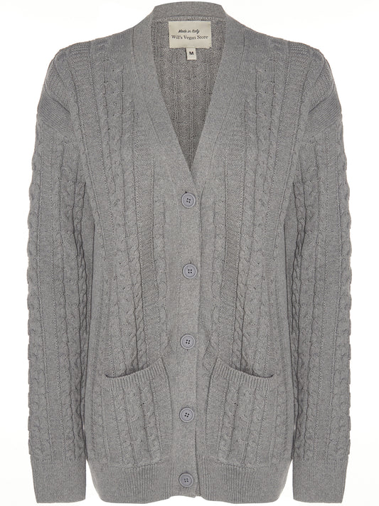 Strickjacke mit Knopfleiste | Vegane Strickwaren