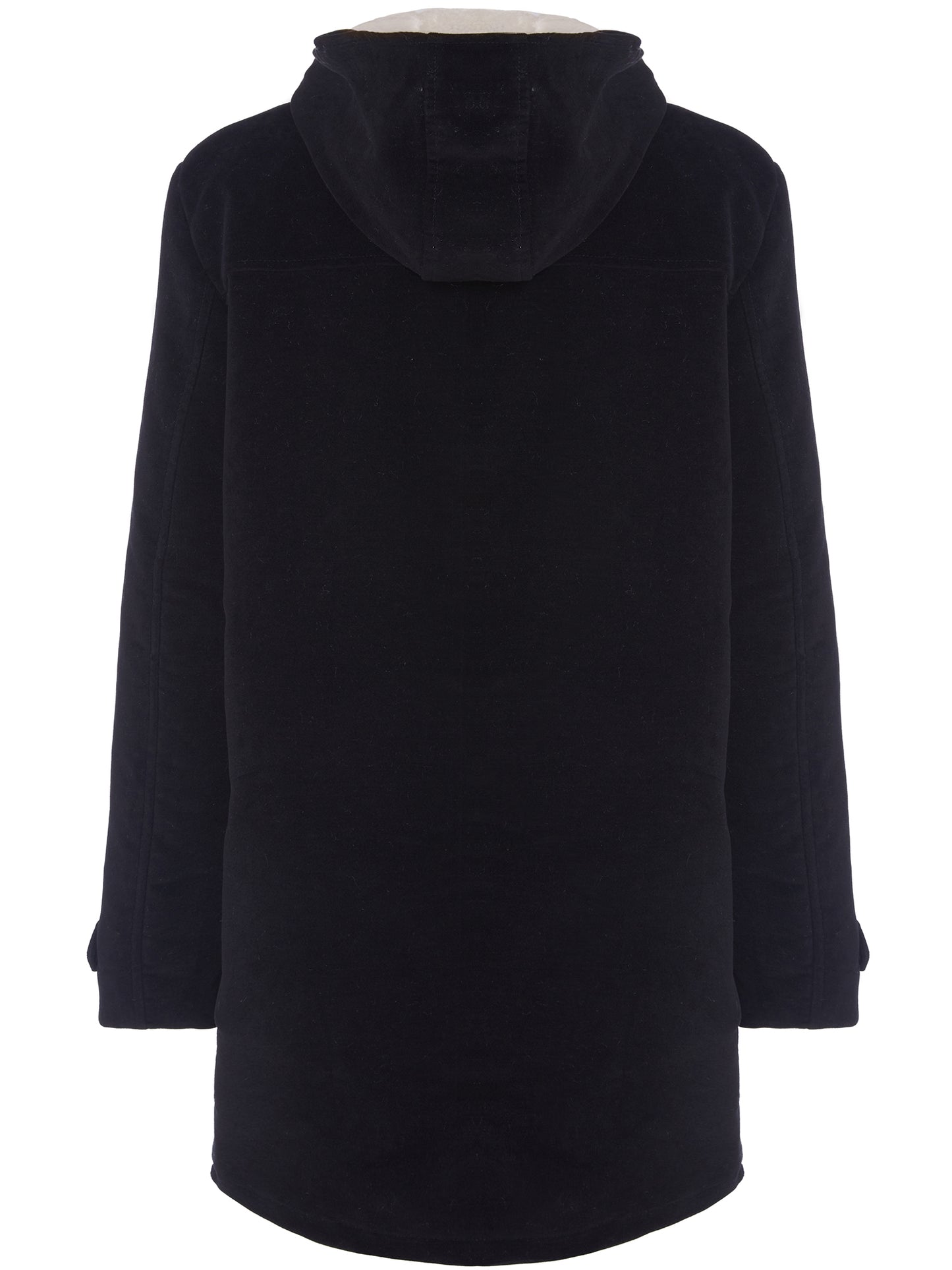 Duffle-coat en laine végétalienne avec peau lainée végétalienne recyclée