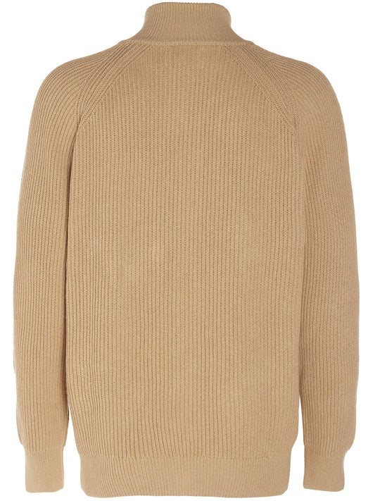 Strickjacke mit durchgehendem Reißverschluss | Vegane Strickwaren