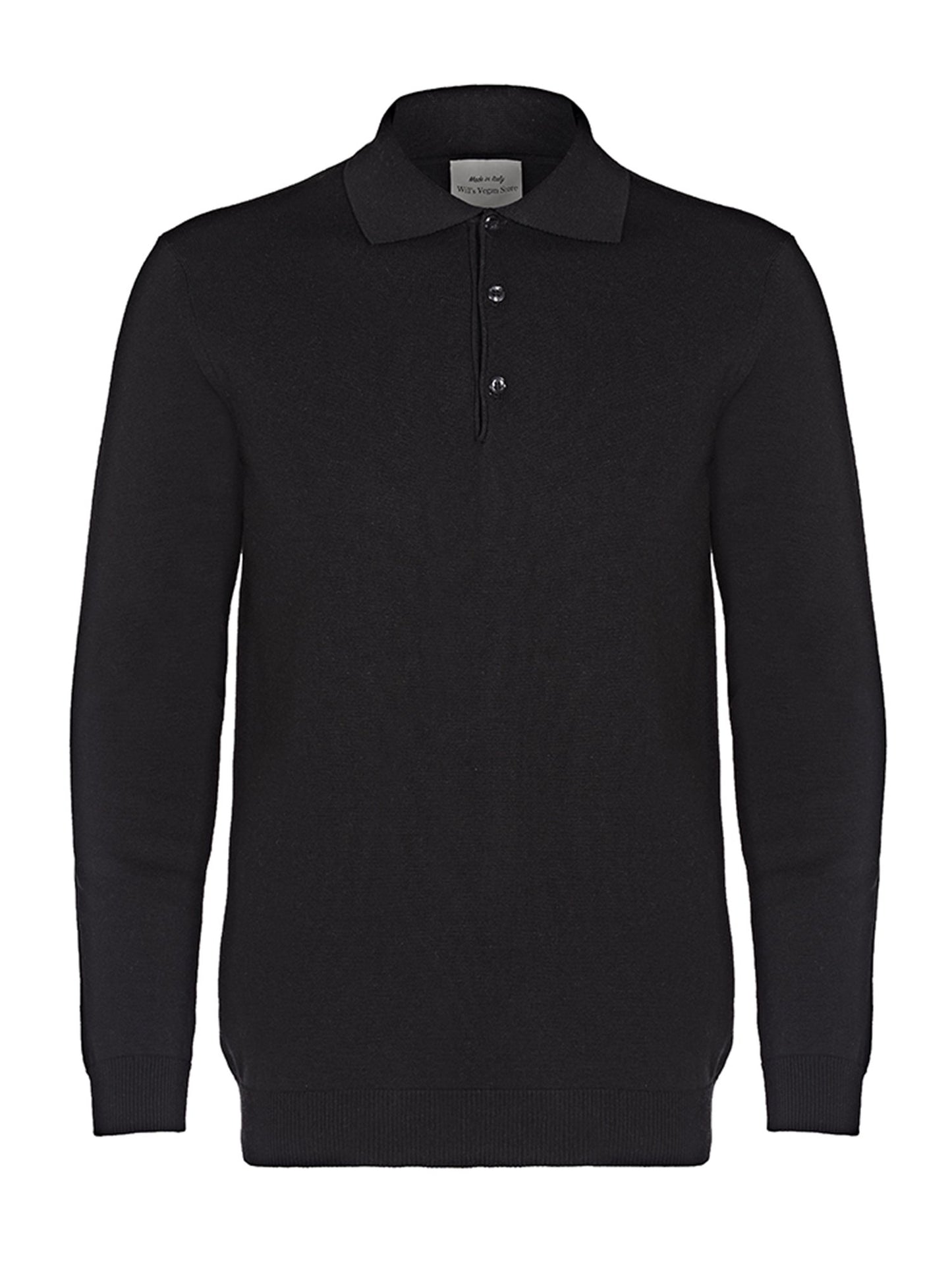 Recyceltes langärmeliges Polo | Will's Vegan Shop