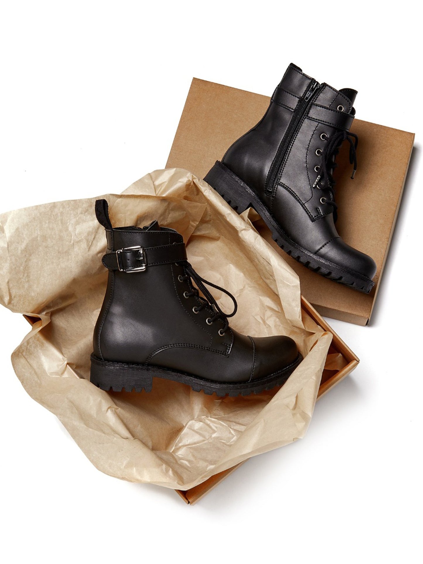 Arbeitsstiefel mit Schnallen | Will's Vegan Shop