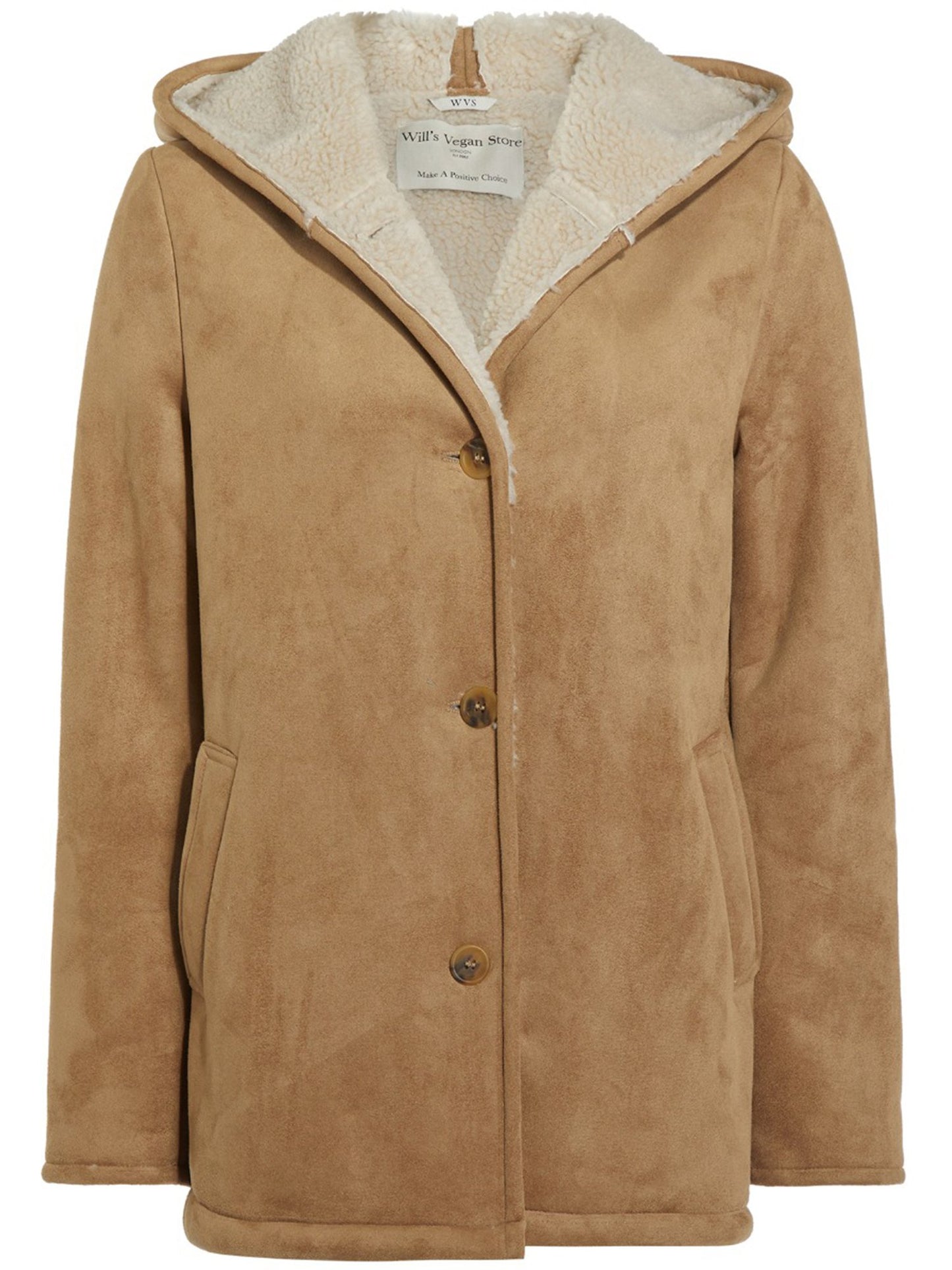 Recycelter Veganer Shearling-Mantel | Will's Vegan Shop