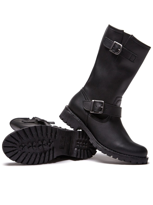 Mittellange Moto-Stiefel | Vegane Stiefel
