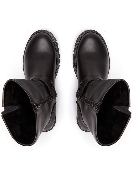 Mittellange Moto-Stiefel | Vegane Stiefel