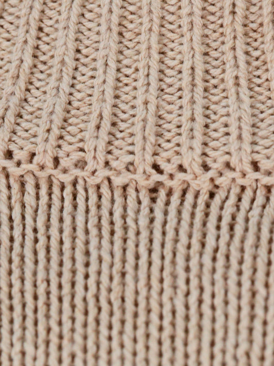 Recycelter Strick-Rundhalsausschnitt | Vegane Strickwaren