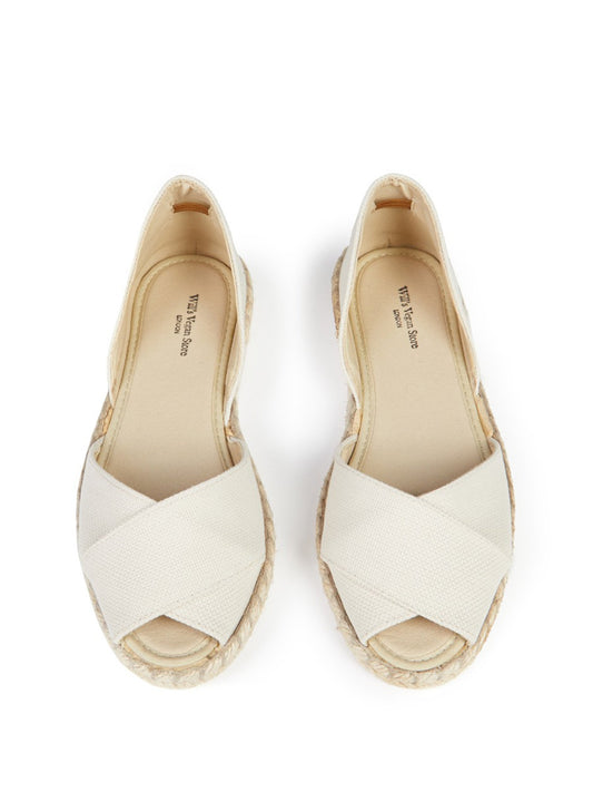 Recycelte Espadrille mit überkreuzten Riemen | Vegane Sandalen
