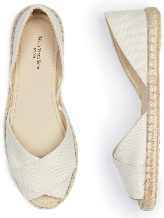 Recycelte Espadrille mit überkreuzten Riemen | Vegane Sandalen