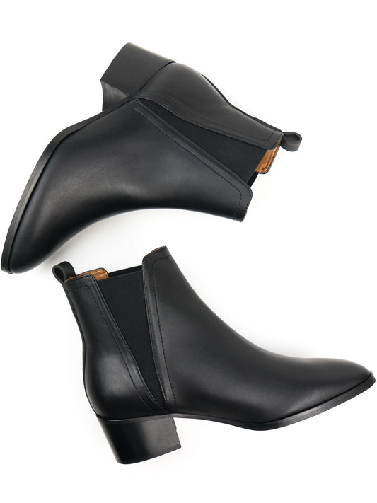 Spitz zulaufende Chelsea-Stiefel | Vegane Stiefel