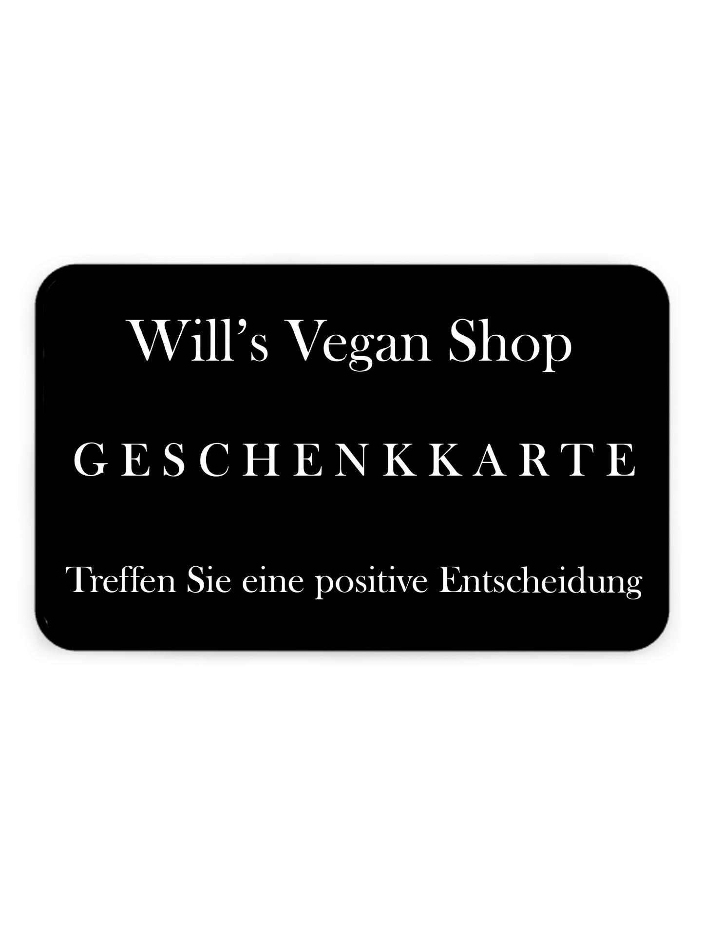 Will's Vegan Store Geschenkkarte