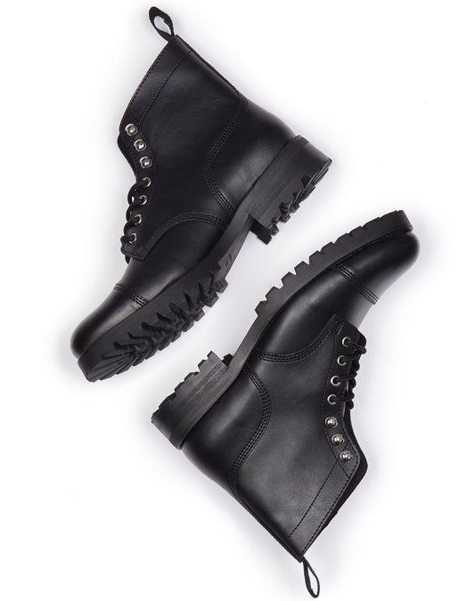 Weit geschnittene Arbeitsstiefel | Vegane Stiefel