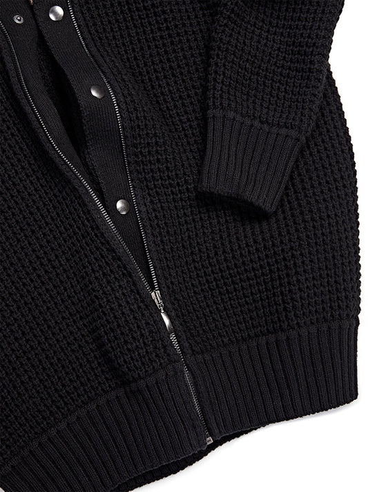 Recycelte Waffel-Strickjacke | Vegane Strickwaren