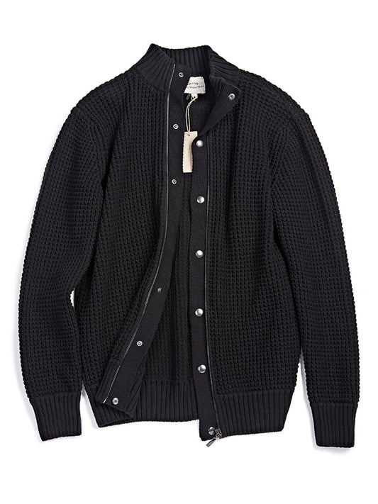 Recycelte Waffel-Strickjacke | Vegane Strickwaren