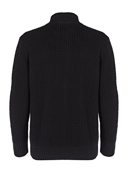 Recycelte Waffel-Strickjacke | Vegane Strickwaren