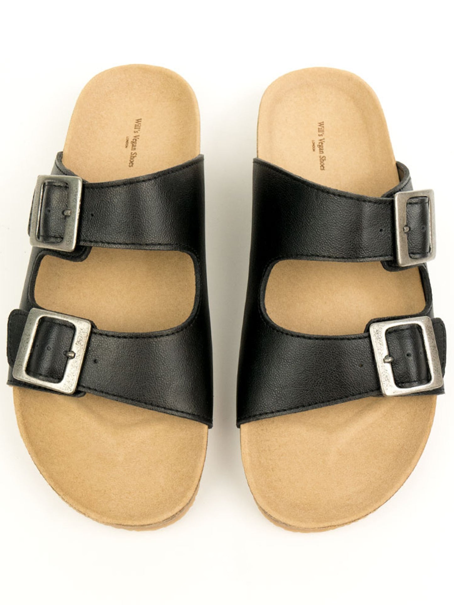Zwei-Riemen-Fußbett-Sandalen | Will's Vegan Shop