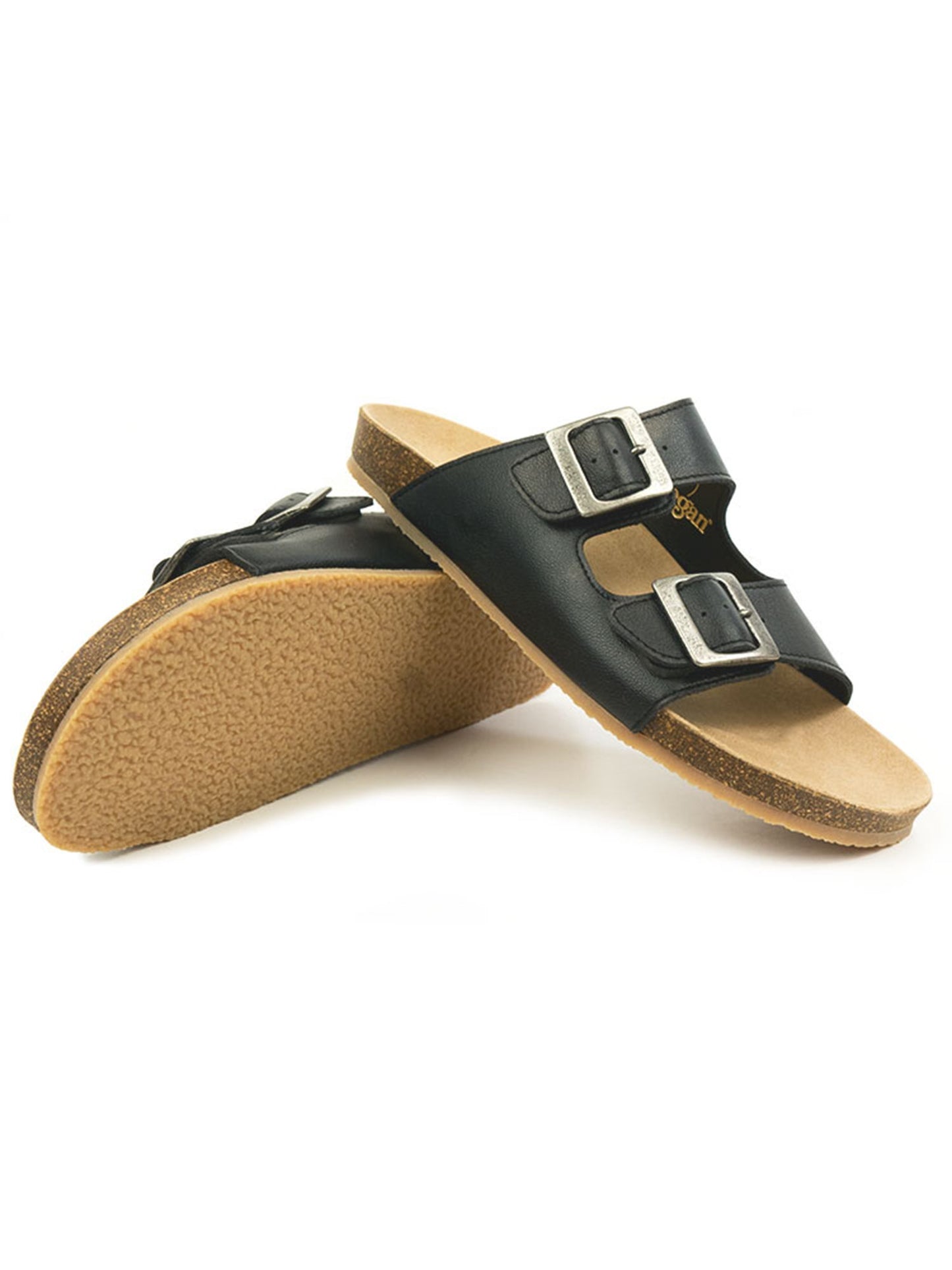Zwei-Riemen-Fußbett-Sandalen | Will's Vegan Shop