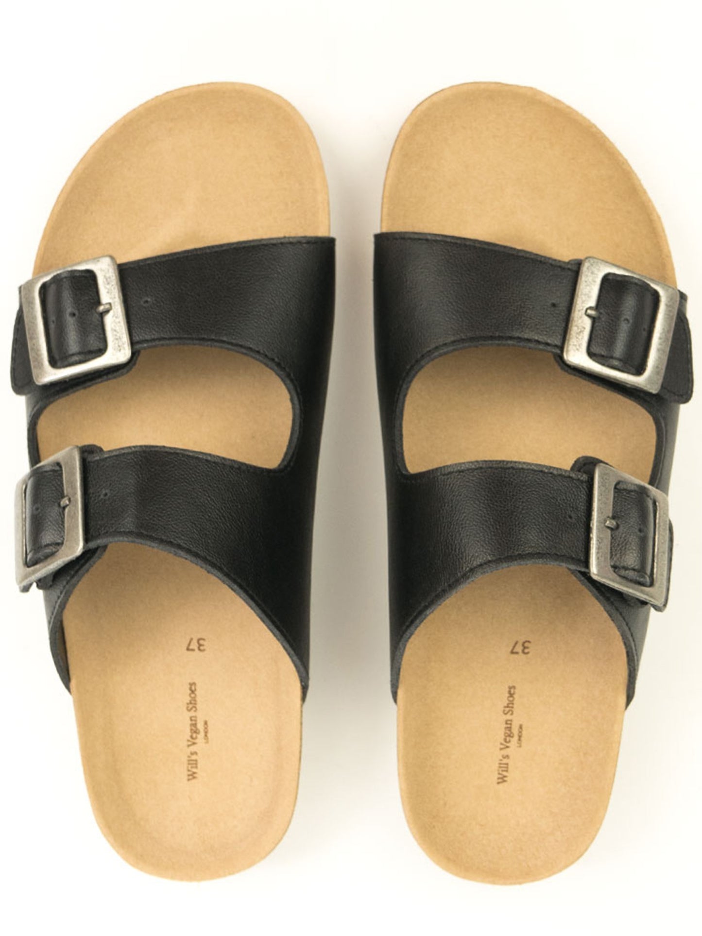Zwei-Riemen-Fußbett-Sandalen | Will's Vegan Shop